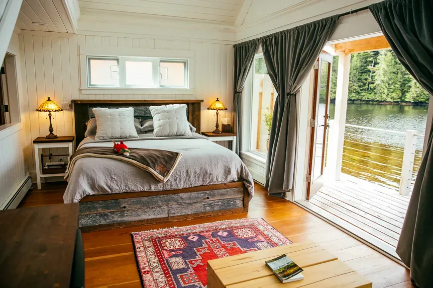 Nimmo Bay Resort cabins interior